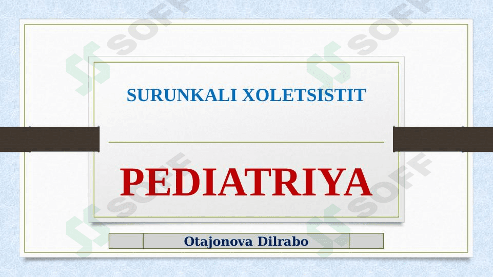 SURUNKALI XOLETSISTIT 1