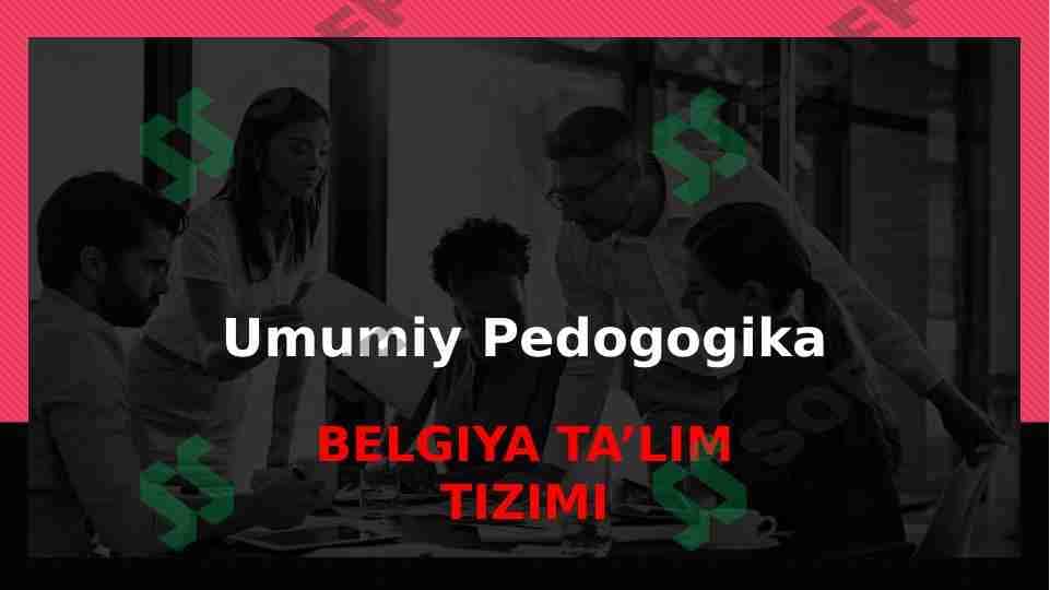 BELGIYA TA’LIM TIZIMI 1