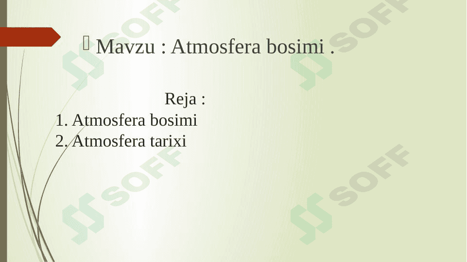 Atmosfera bosimi 1