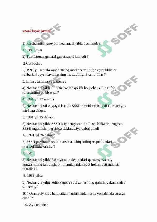 markaziy osiyo xalqlar tarixidan test 1