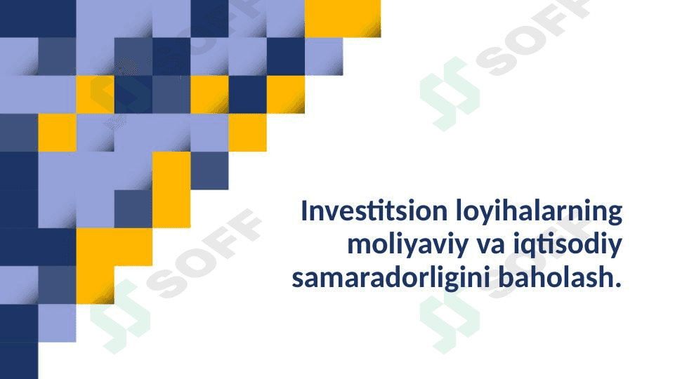 Investitsiya samaradorligi 1