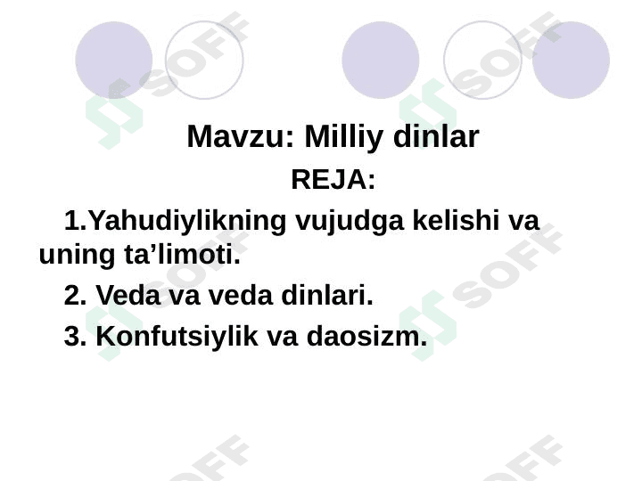 milliy dinlar 1