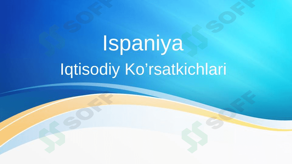 Ispaniya Iqtisodiyoti 1