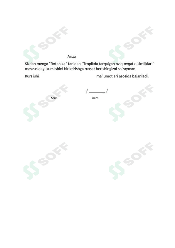 Tropikda tarqalgan oziq ovqat oʻsimliklari 1