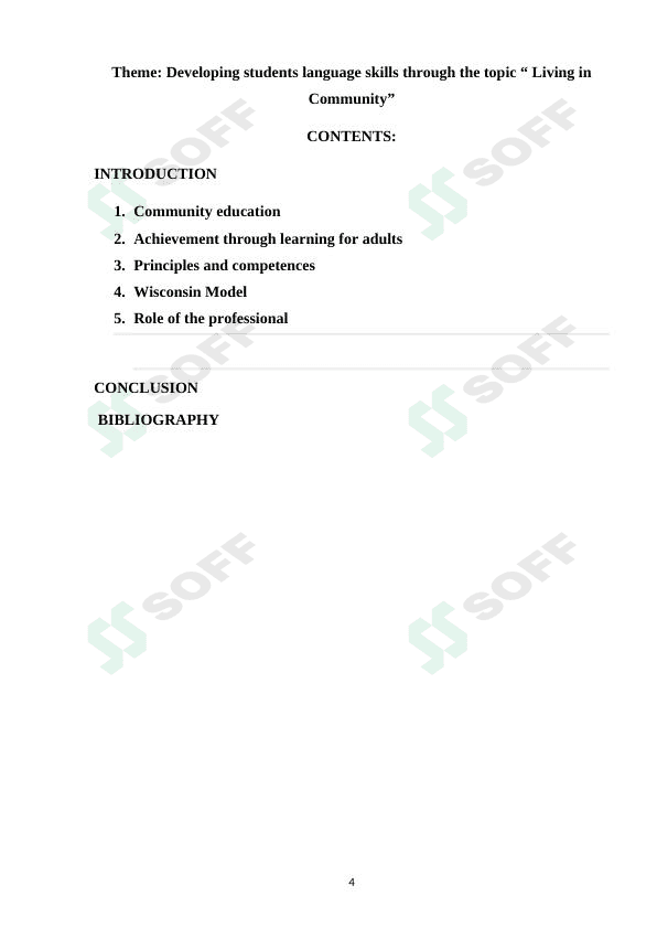 Developing students language skills through the topic “ Living in Community” 1