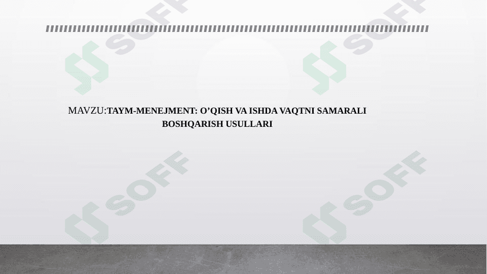 time management 1