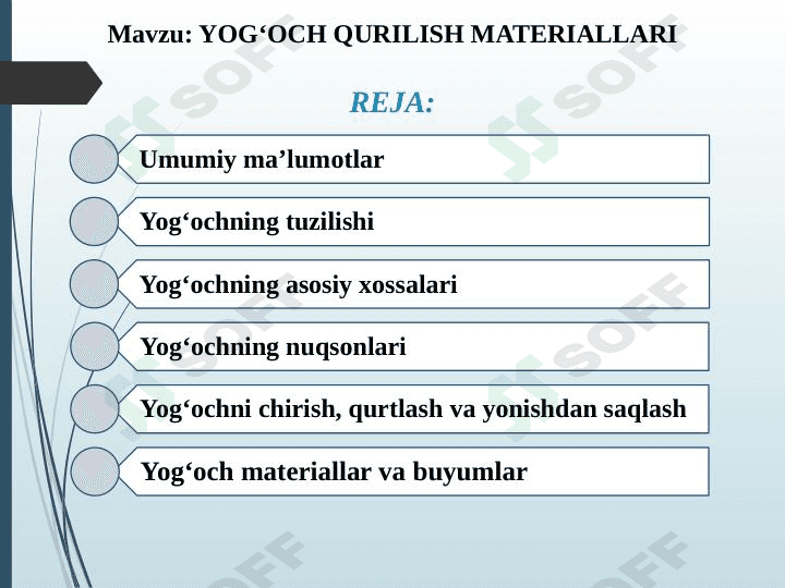 YOG‘OCH QURILISH MATERIALLARI 1