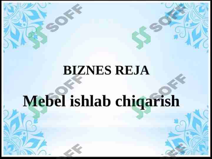Mebel ishlab chiqarish 1