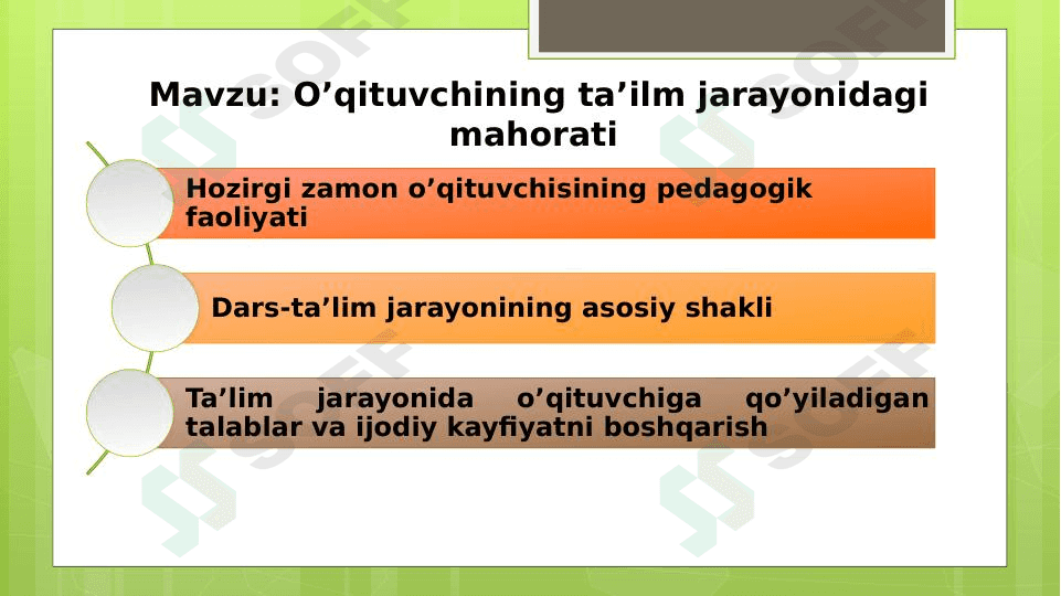 O’qituvchining ta’ilm jarayonidagi mahorati 1