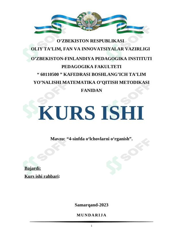 4-sinfda oʻlchovlarni oʻrganish 1