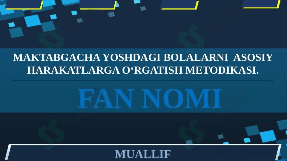 Maktabgacha yoshdagi bolalarni  asosiy harakatlarga o‘rgatish metodikasi 1