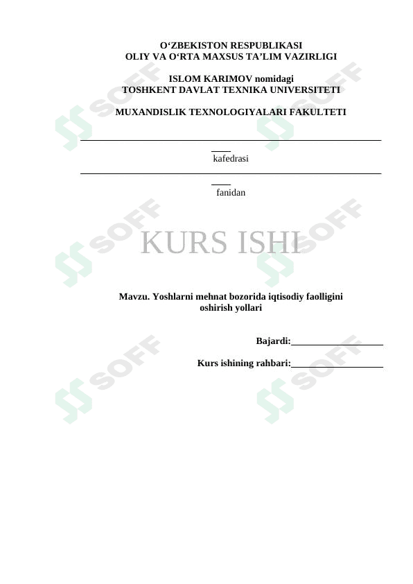 Yoshlarni mehnat bozorida iqtisodiy faolligini oshirish yollari 1