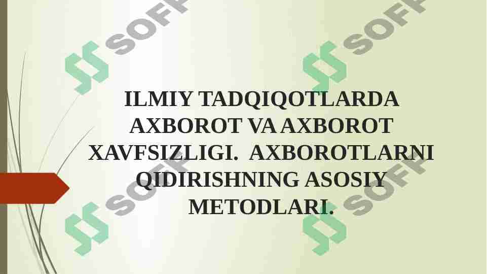 Ilmiy tadqiqotlarda axborot va axborot xavfsizligi 1