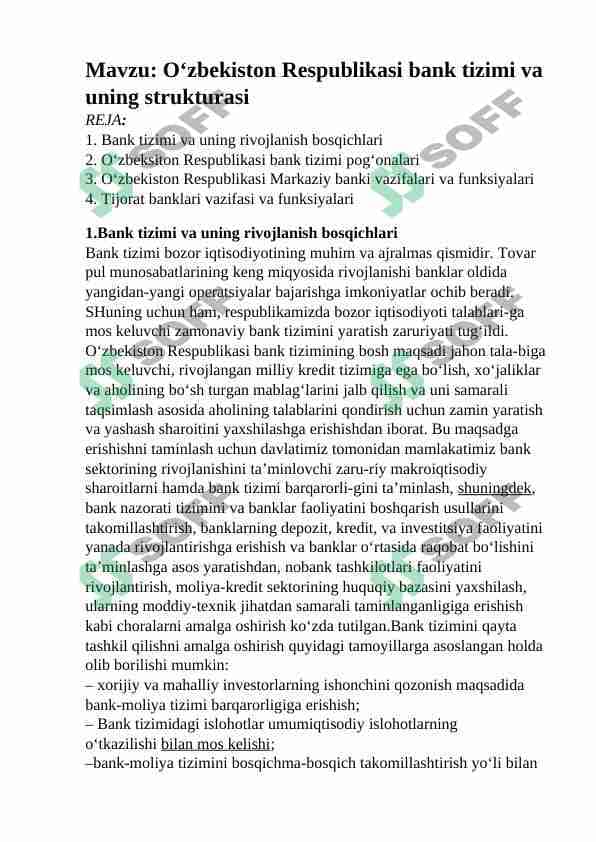Bank tizimi 1