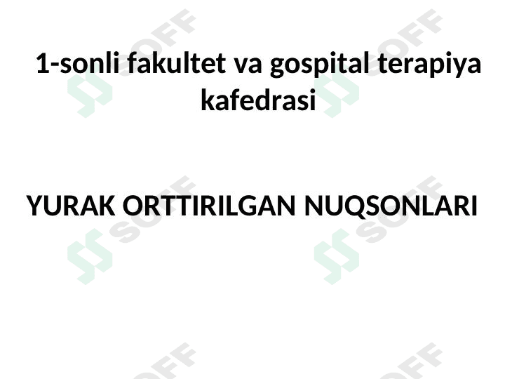 Yurak mitral va aortal nuqsonlari 1