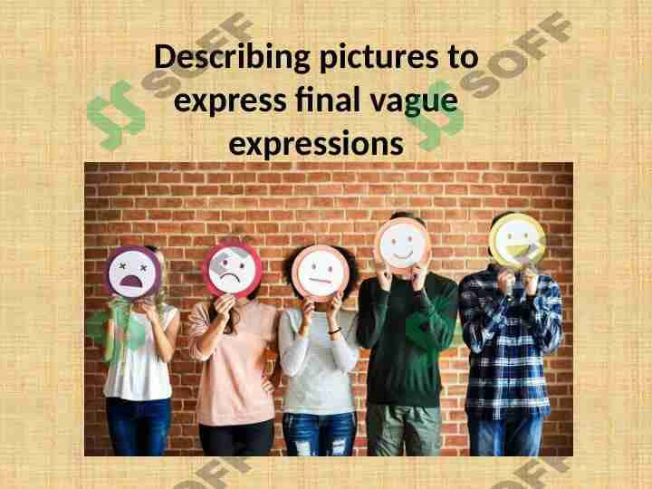 Describing pictures to express final vague expressions 1