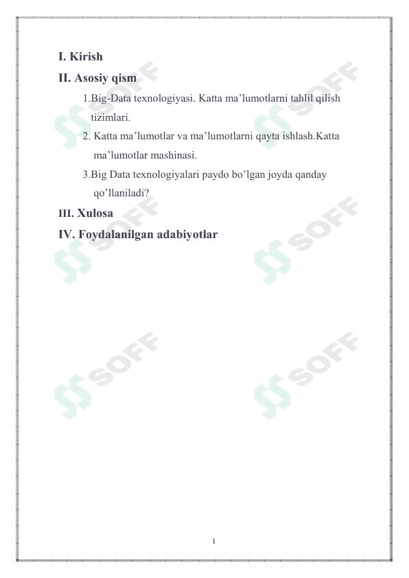 Katta hajmli malumotlarni qayta ishlash 1