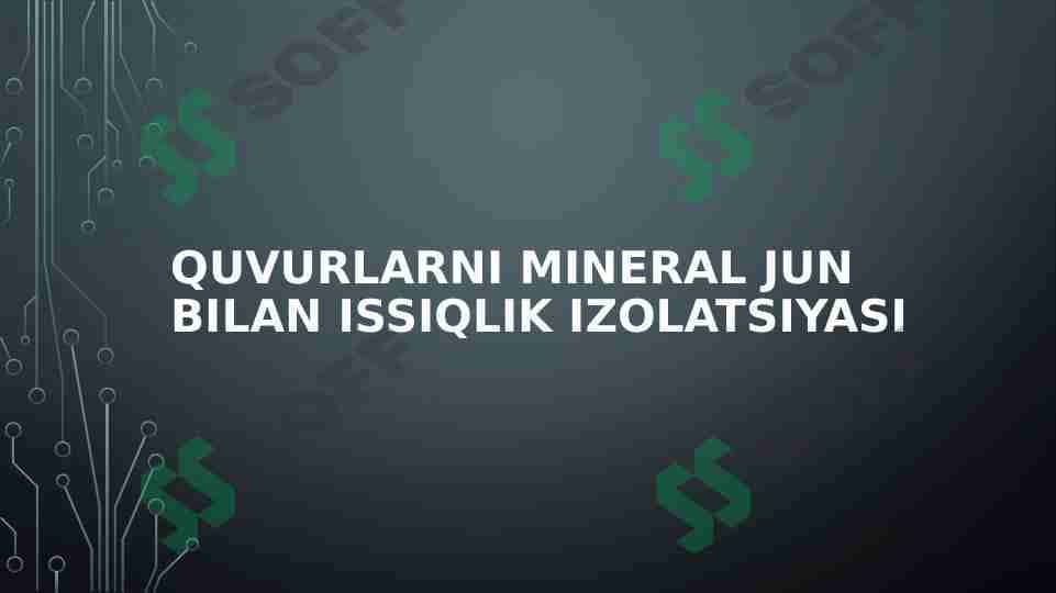Quvurlarni mineral jun bilan issiqlik izolyatsiyasi 1
