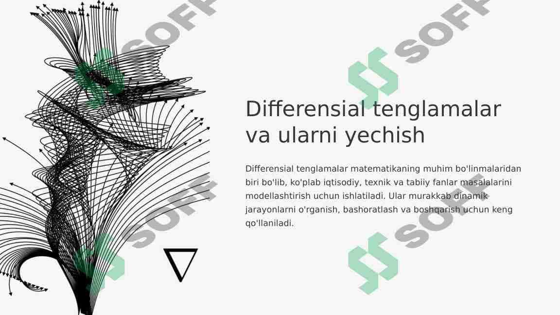 Differensial tenglamalar va ularni yechish 1