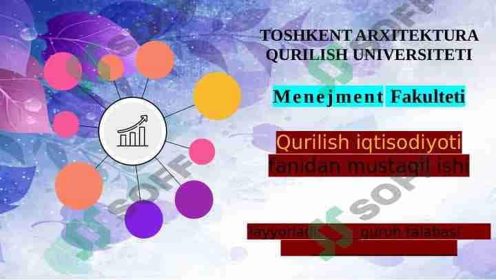 Qurilishni loyihalashtirishning maqsadi va vazifalari. 1