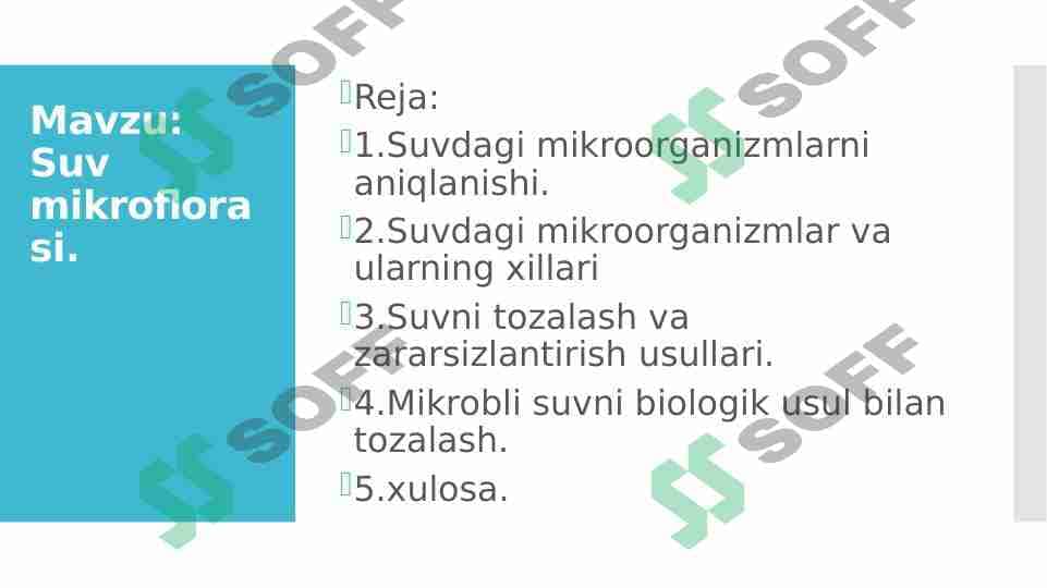 Suv mikroflorasi 1