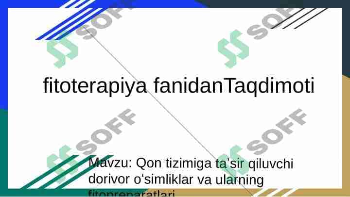 Qon aylanish tizimiga taʼsir qiluvchi dorivor oʻsimliklar 1