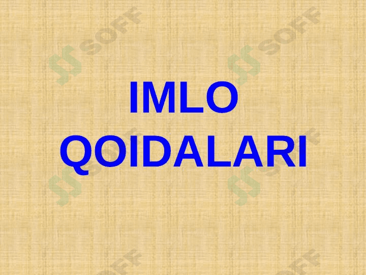 IMLO QOIDALARI 1