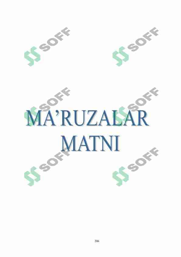 Ma'ruza matni. Fizika. Oliy o'quv yurtlari uchun 1