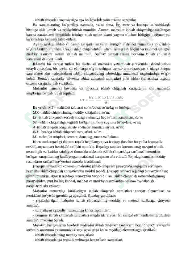 Qurilish buyumlari va konstruksiyalarining tannarxini hisoblash 2