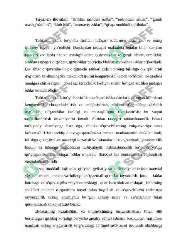 Darsdan va sinfdan tashqari mashg’ulotlar 8 betdan iborat 2