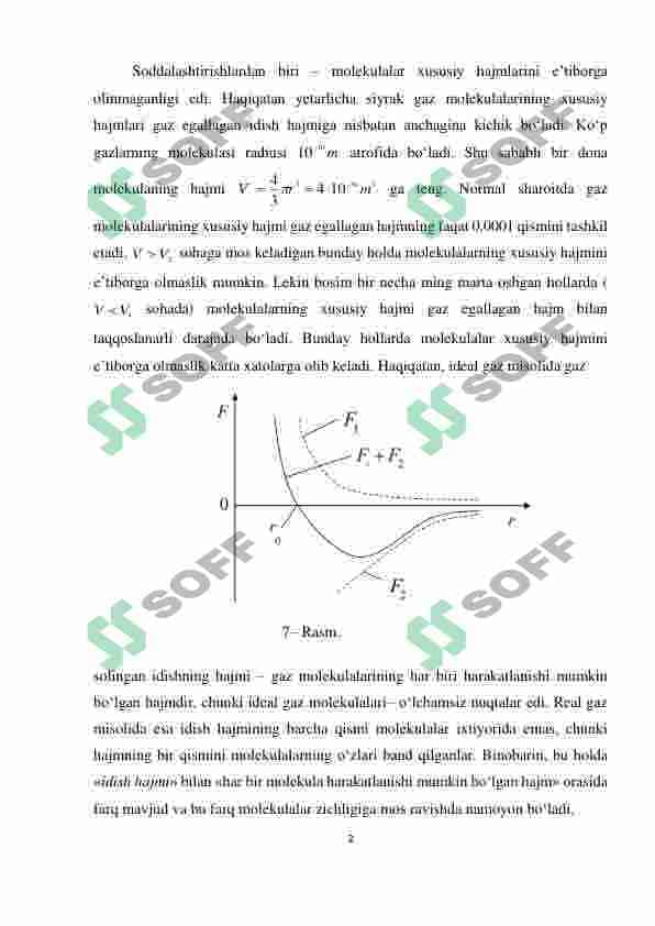 REAL GAZLAR. Real gazlar. Van-der-Vaals tenglamasi. Van-der-Vaals izotermalari. Metastabil holatlar. Uchlangan nuqta. Ikkinchi tur fazaviy o‘tishlar. 2