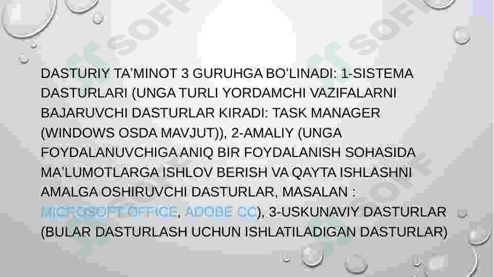 Axborot texnologiyalarining dasturiy vositalari 2