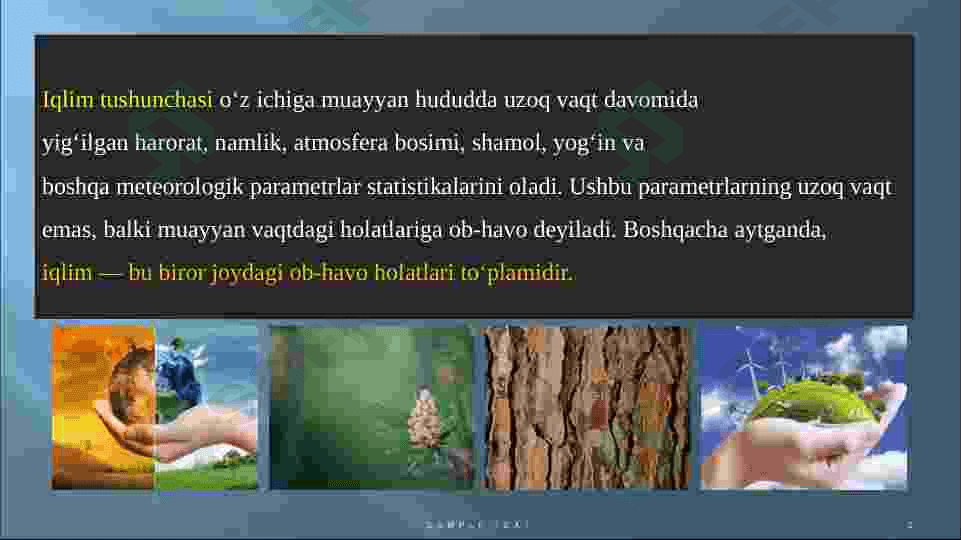Iqlim va ob havo tushunchalari 2
