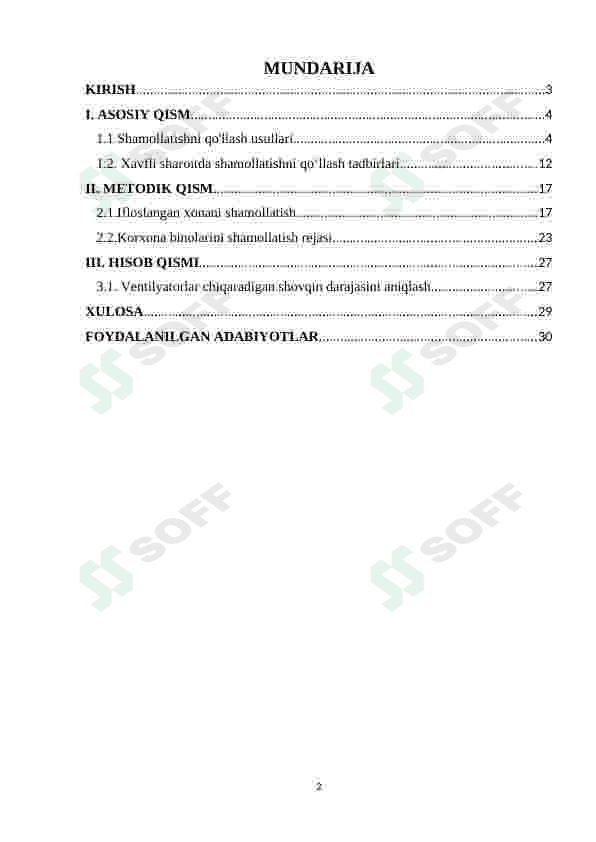 Xavfli sharoitda shamollatishni qo‘llash tadbirlari 2