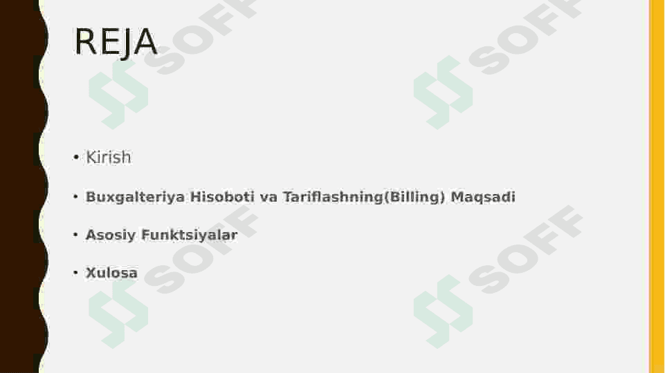 Telekommunikatsiya tizimlarida buxgalteriya hisoboti va tariflash (billing) ni boshqarish 2