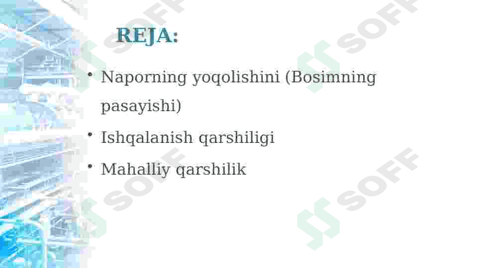 GIDRAVLIK QARSHILIKLARNI ORTISHIGA SABAB BO’LUVCHI OMILLAR 2