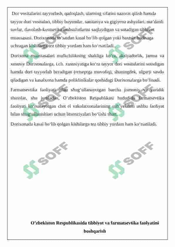 Dorixona va farmatsevtika tashkilotlar faolyatida tashkiliy hujjatlarni o’rni 2