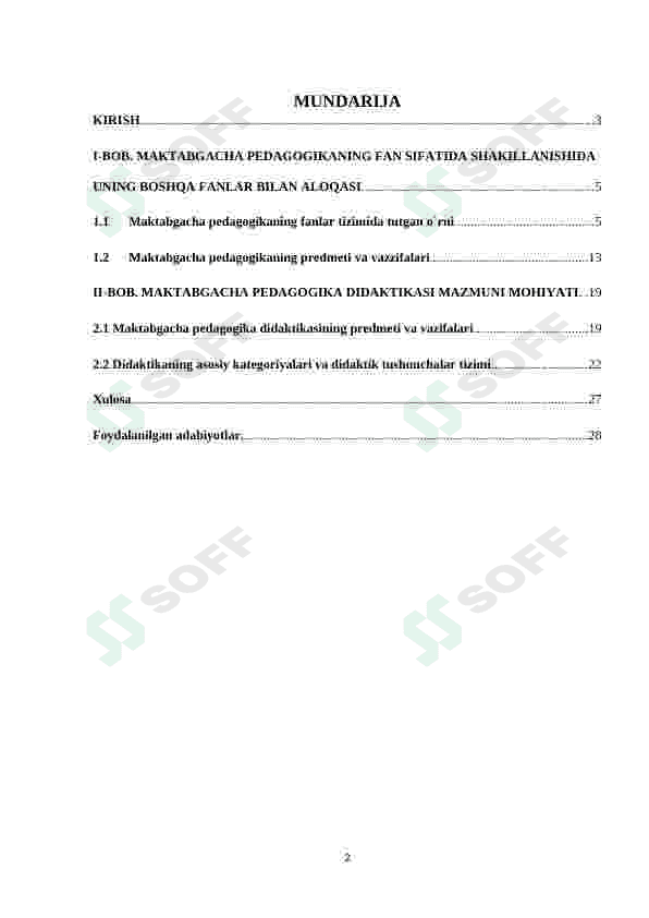 Maktabgacha pedagogikaning boshqa fanlar bilan aloqasi 2