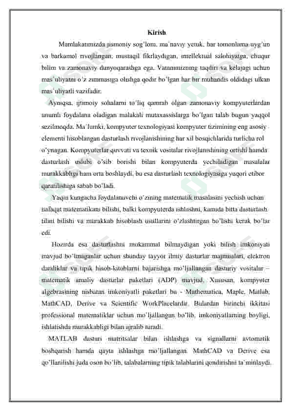Matematik masalalarni yechish va ularning grafiklarini yaratishga mo'ljallangan dasturlar 2