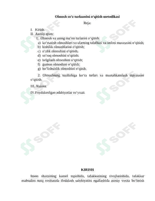 Olmosh so'z turkumini o'qitish metodikasi 2
