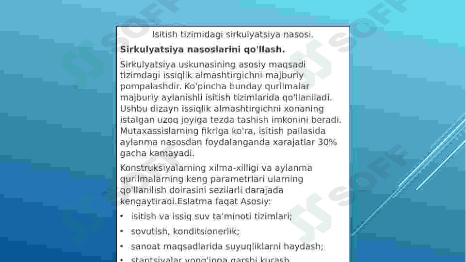 Sirkulatsiya nasoslari turlari va konstruksiyalari 2