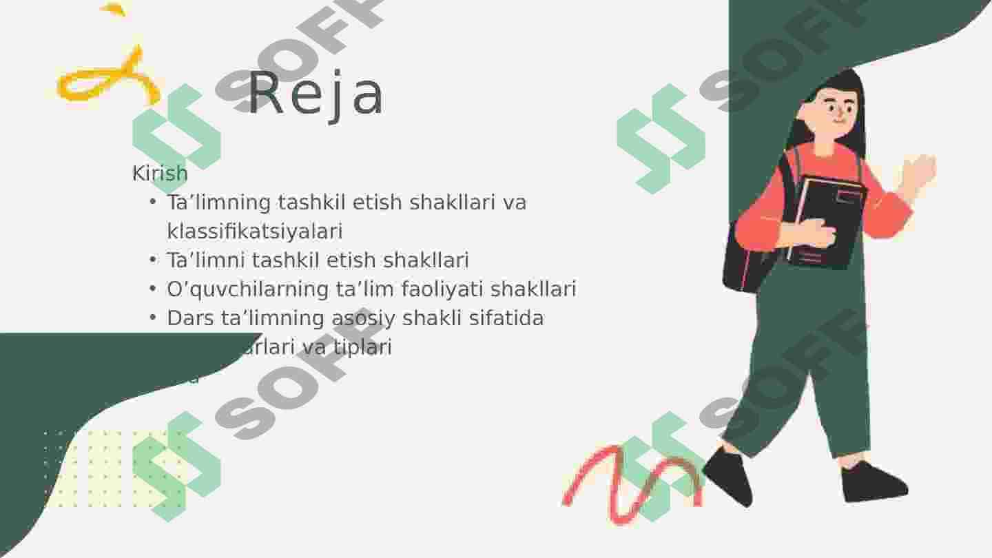 Ta'limni tashkil etish turlari va shakllari. Dars - ta'limni tashkil etishning asosiy shakli. Boshlang’ich ta’limda o’quvchilarning bilim, ko’nikma va malakalarini tashxis etish 2
