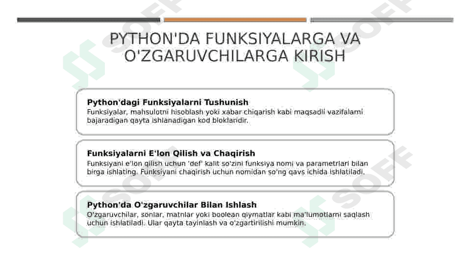Pythonda  funksiyalar va o‘zgaruvchilar 2