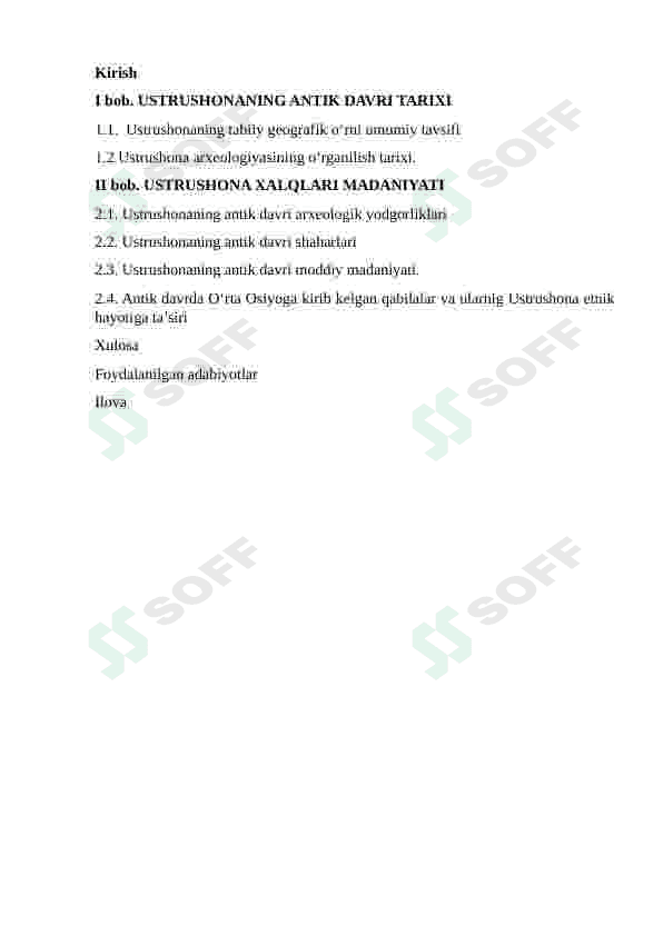 USTRUSHONANING ANTIK DAVRI ARXEOLOGIYASI 2