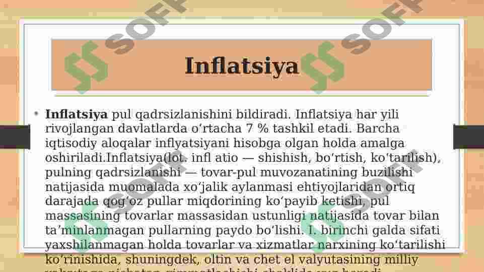 Inflatsiya va unga qarshi kurashish usullari 2