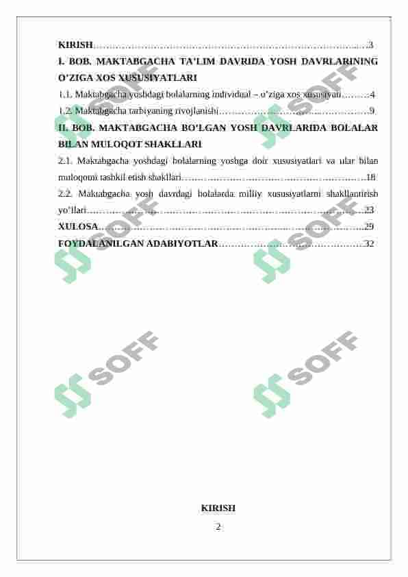 Maktabgacha yosh davrlarning o’ziga xos xususiyatlati 2