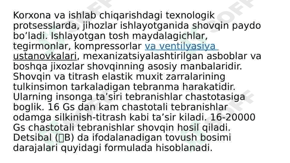 Korxonalarda shovqin va tebranishli vaziyatlarni tekshirish va baholash 2