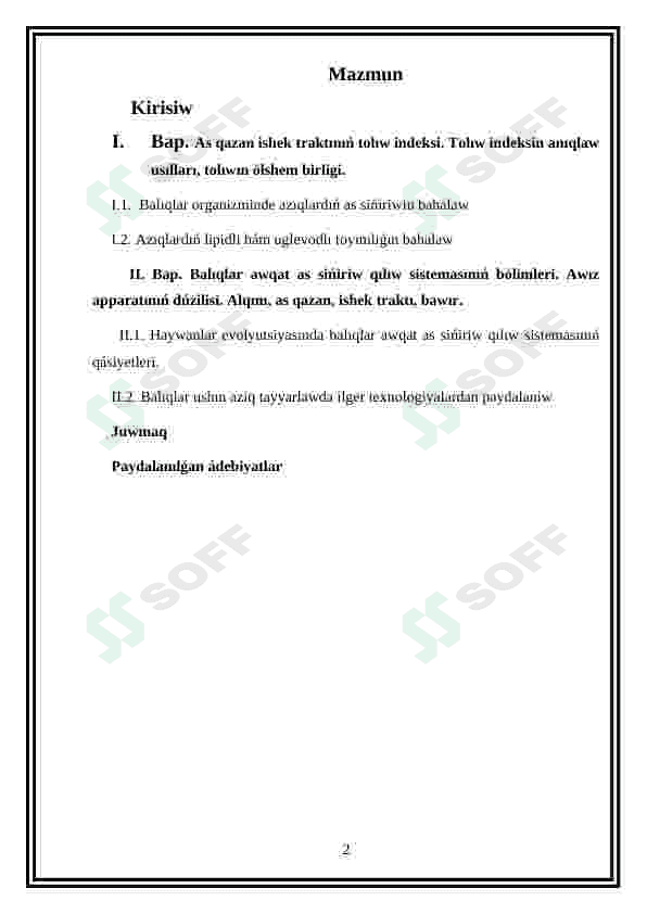 Aziq as- siniriw sisitemasi,as sindiriw fermentleri ham bezi,as siniriw ham ozlestiriw. 2