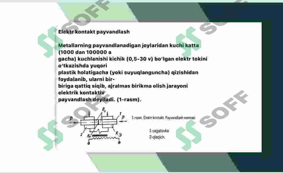 Metallarni elektr kontakt usulda payvandlash 2