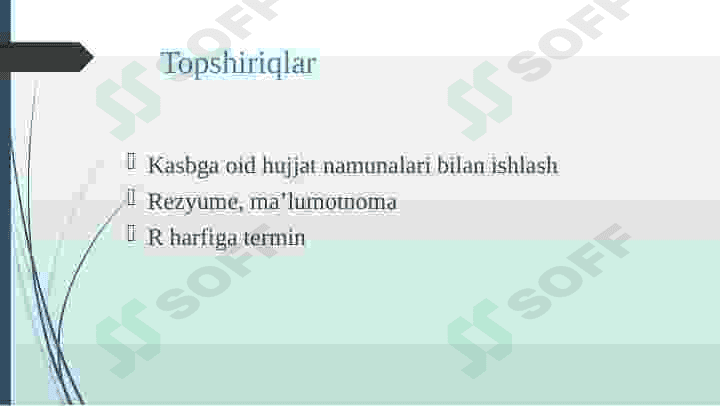 Kasbga oid hujjat namunalari bilan ishlash 2